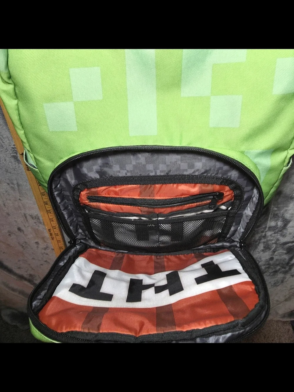 Official JINX Minecraft Creeper Kids Full-Size Backpack